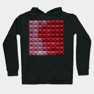 Falu Red Abstract Low Polygon Background Hoodie